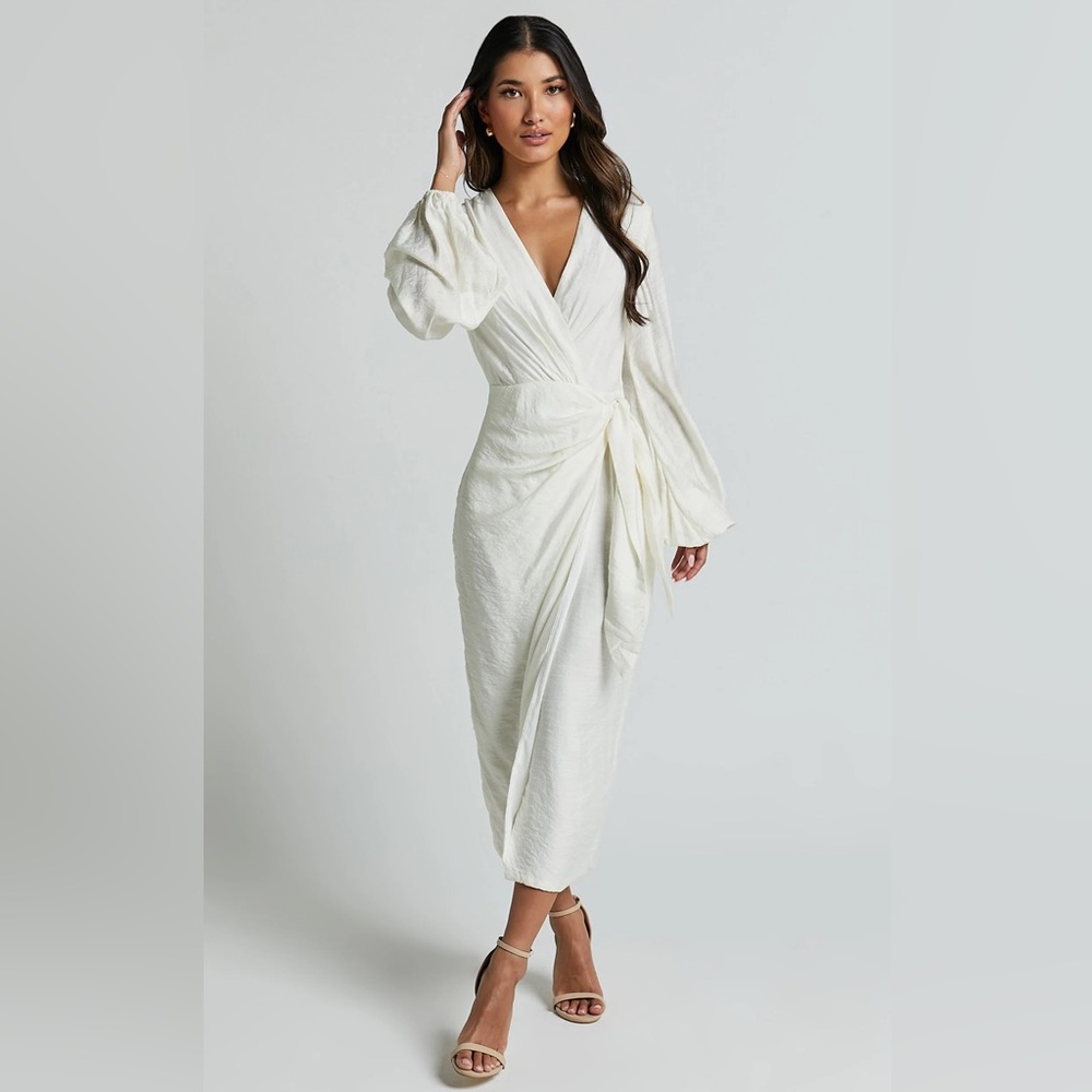 Showpo Long Sleeve Wrap Dress